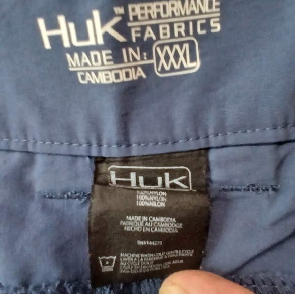 Huk Performance Fishing Blue Shorts Men's 3XL - Picture 5 of 5
